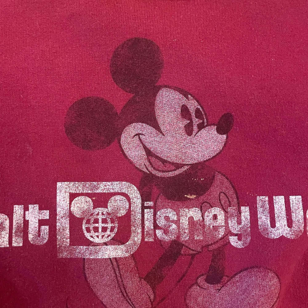 Red unisex Disney sweatshirt kids xs
